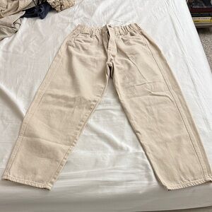 H&M Women's Beige Straight Leg Jeans